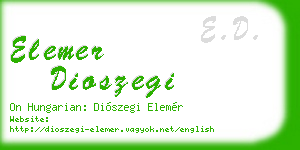 elemer dioszegi business card